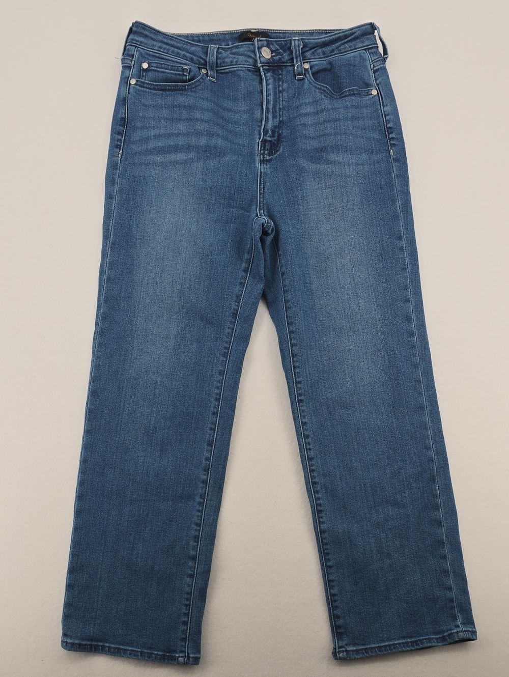 Quince Classic Straight-Leg Cropped Ankle Jeans